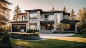 AI Generative 3d modern luxury real estate house for sale and rent ...
